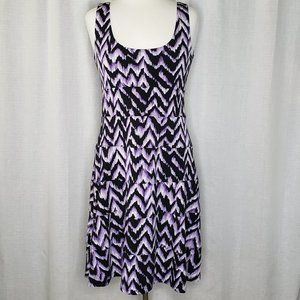 Connected Apparel Sleeveless Purple/Black Dress